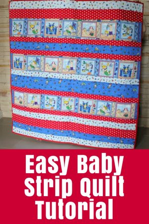 Find out how to sew a kid-sized quilt with this easy strip quilt tutorial - one of the easiest quilts I've ever made!