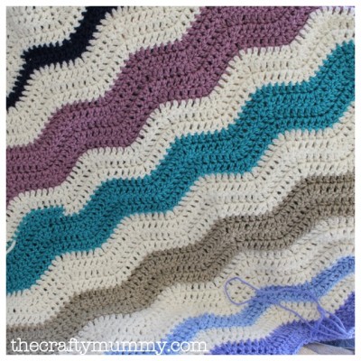 ripple blanket crochet cream