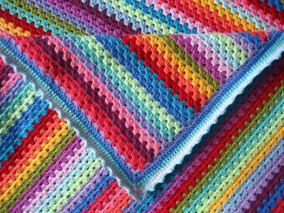 attic24 granny stripe blanket