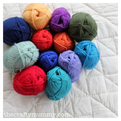 yarn rainbow crochet blanket
