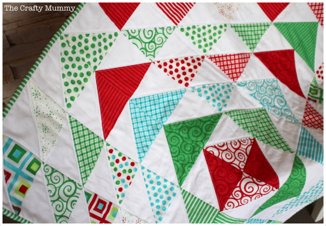 triangles quilt Christmas