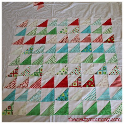 Christmas triangles quilt