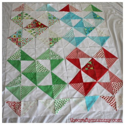 Christmas triangles quilt