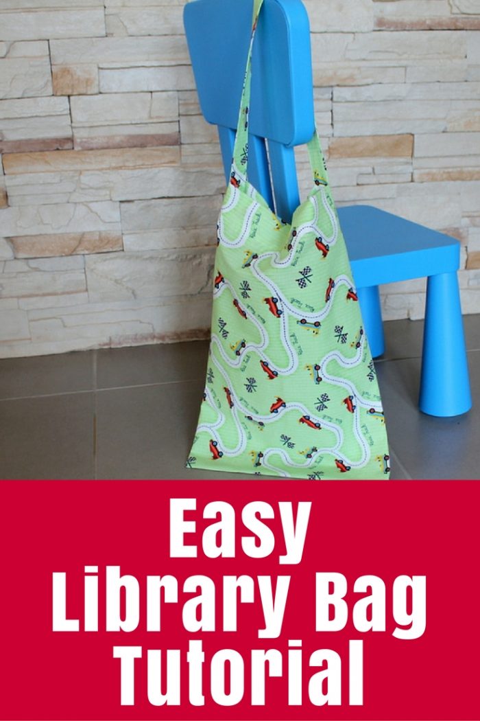 Sew a simple library bag for trips to the local library or to get your kids ready for school!
