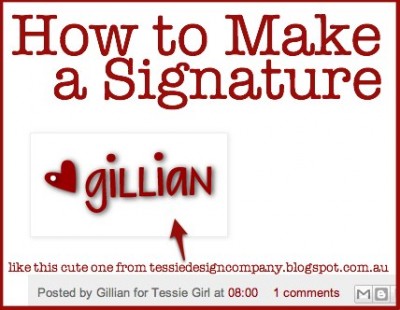 signature on blog post