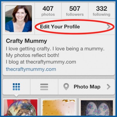 edit your instagram profile