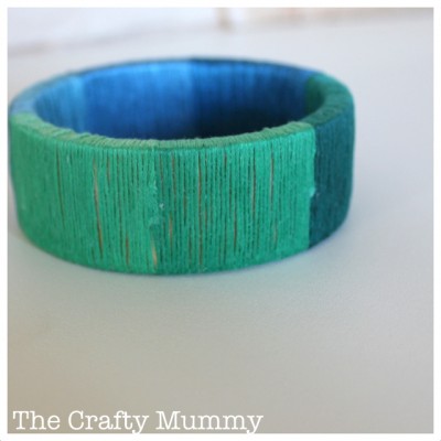 embroidery thread wrapped bangle