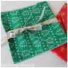 fabric CD envelope gift bag green