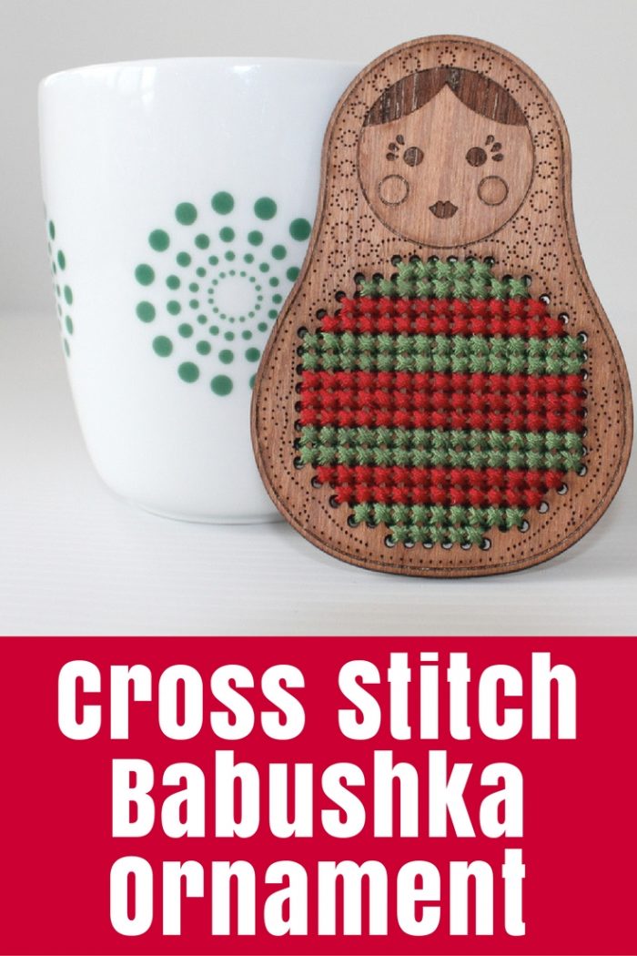 A little babushka cross stitch on timber - another Christmas ornament for our tree this year. You could make one too!