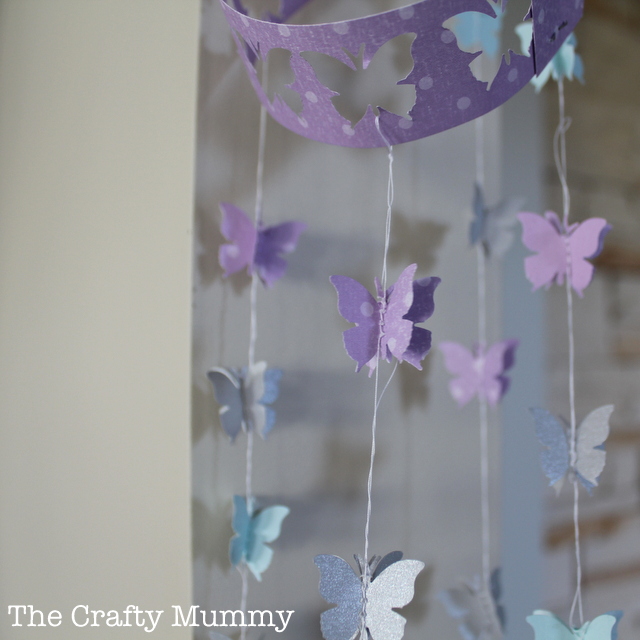 paper crafts butterfly mobile