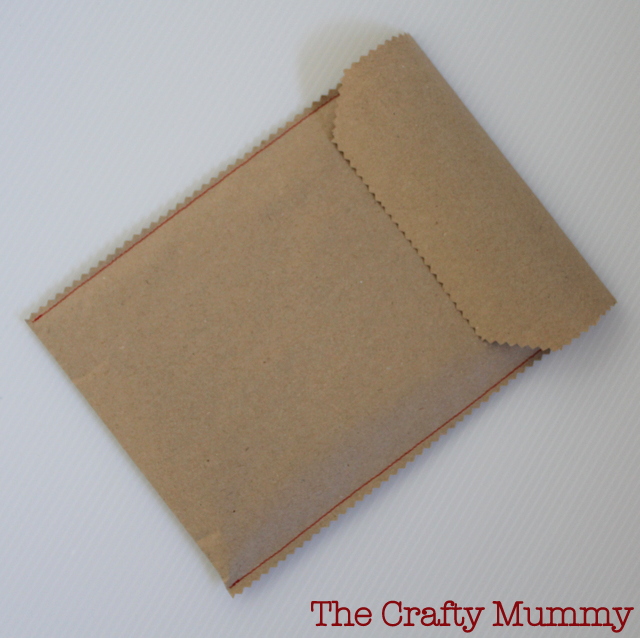 sew a brown paper envelope