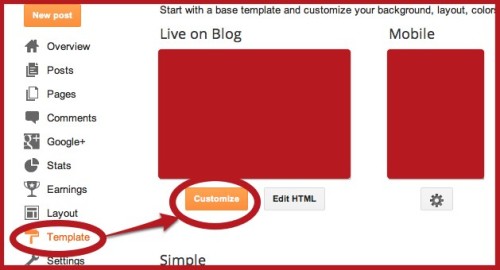 blogger template customize