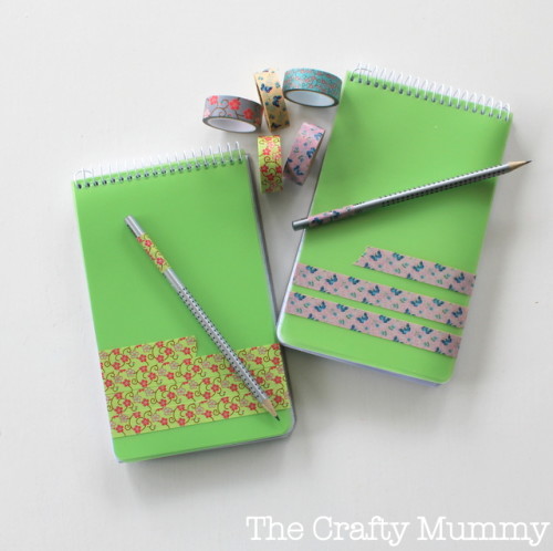 notebooks with washi tape