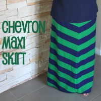 maxi skirt chevron