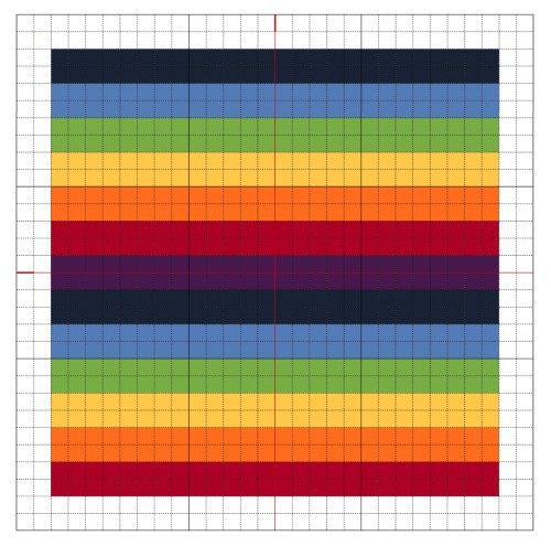 free chart rainbow block 4