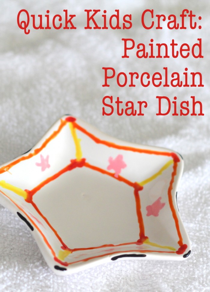 Quick Kids Craft Painted Porcelain Star Dish