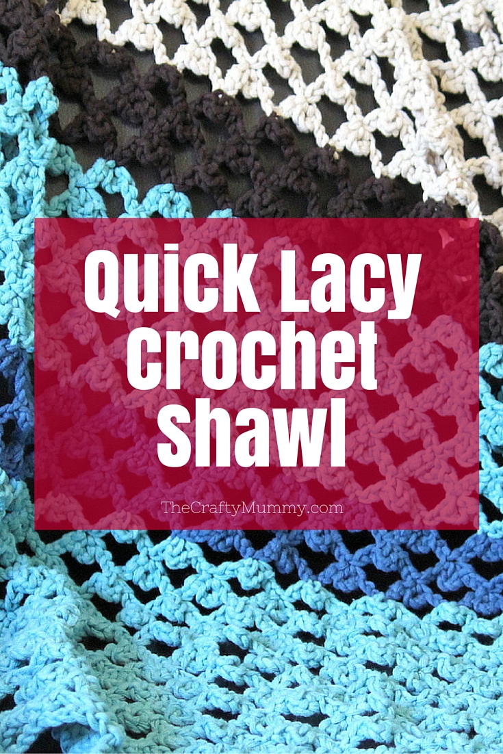 Quick LacyCrochet Shawl - This quick lacy crochet wrap is a simple rectangle that is simple to hook and woks up quickly - a great weekend project!