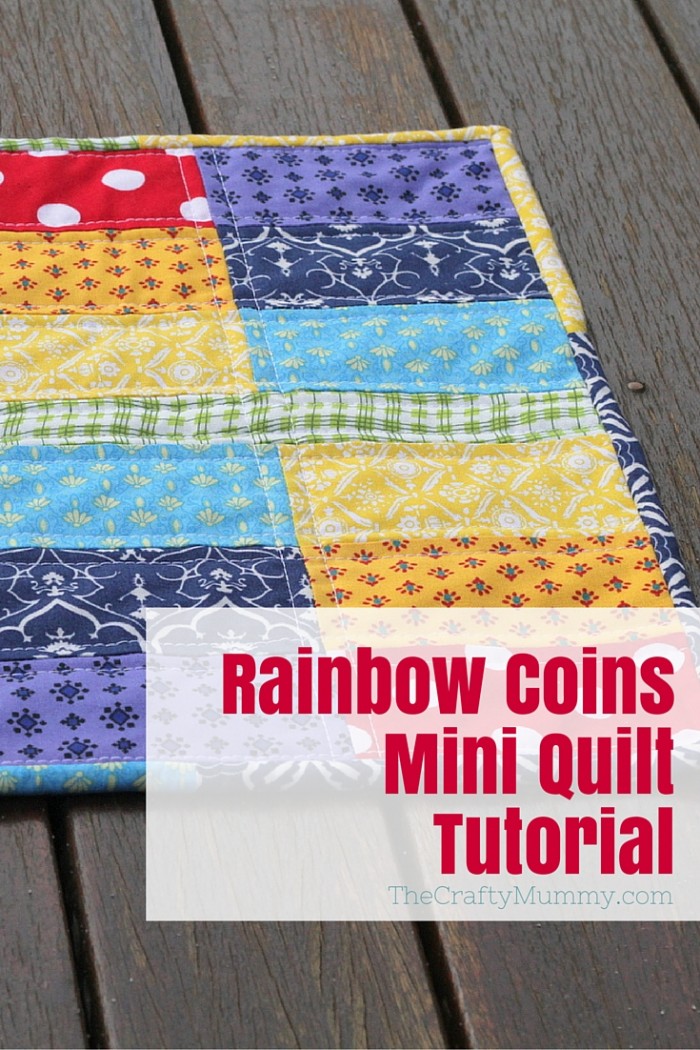 Rainbow Coins Mini Quilt Tutorial