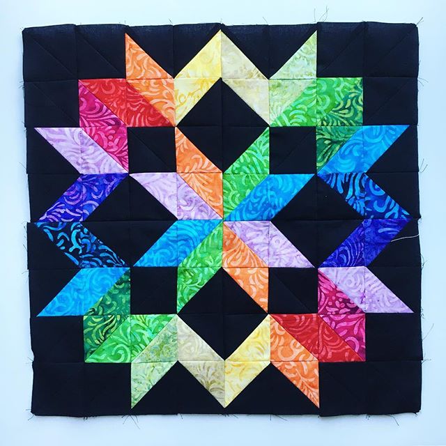 Rainbow Star Mini Quilt Progress The Crafty Mummy