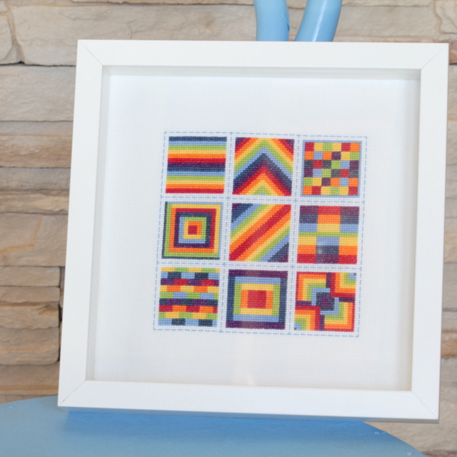 These cross stitch patterns are some of my favourites and now you can download them in one simple PDF. Grab my Cross Stitch Rainbow Blocks for free now.