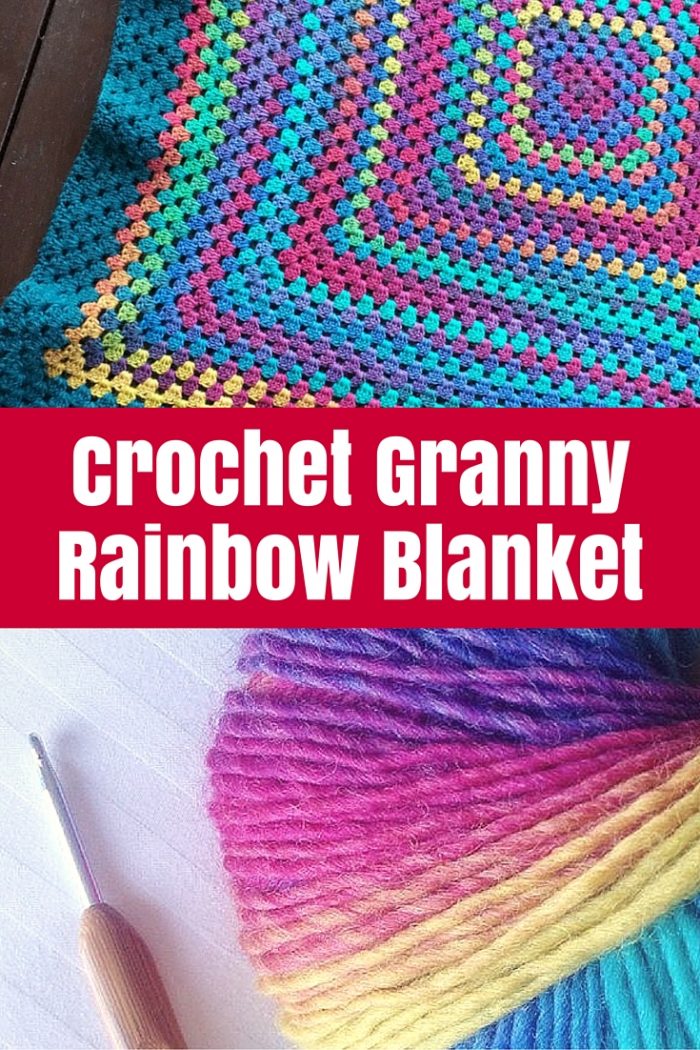 Crochet Granny Rainbow Blanket