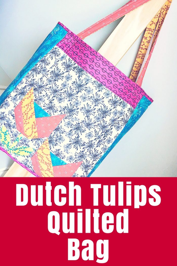 Dutch Tulips Quilted Bag: Use the fabulous new pattern from It's Sew Emma to make a Dutch Tulips Quilted Bag with my step-by-step tutorial.