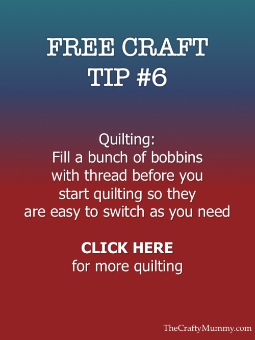 free crafty tips quilting
