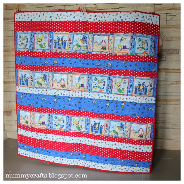 Find out how to sew a kid-sized quilt with this easy strip quilt tutorial - one of the easiest quilts I've ever made! 