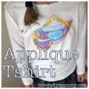 teapot applique tshirt tutorial