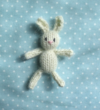 knitted rabbit tutorial white baby