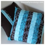 cushions hidden zipper chocolate aqua