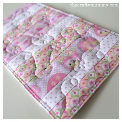 doll quilt pink