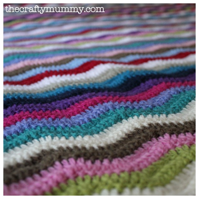 crochet ripple blanket rainbow