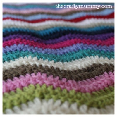 crochet ripple blanket rainbow chevron