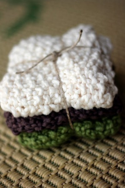 wash cloth knitted cotton