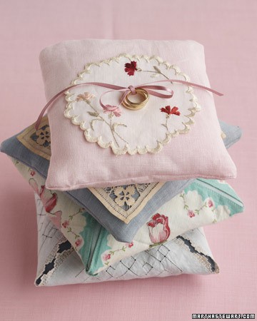 handkerchief ring cushion pillow pinterest