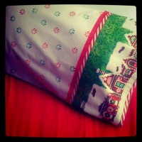 Christmas pillowcase gingerbread houses