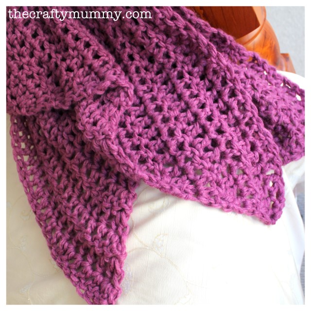 crochet shawl plum