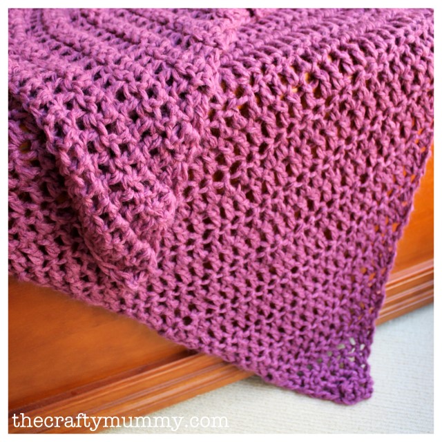 This crochet shawl is made on a large hook to make it lacy and warm. The pattern is super simple so it is quick to create.