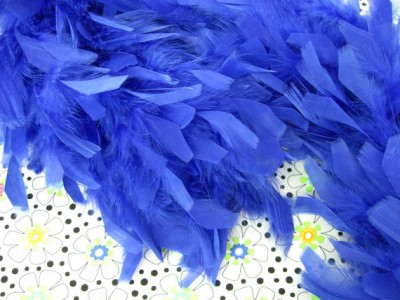 feather boa blue