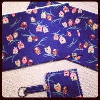 owl pencilcases key fob