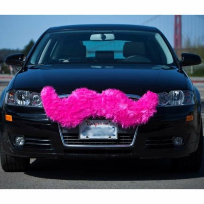 car moustache pink
