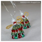 beaded angels Christmas ornaments