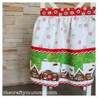 Christmas apron gingerbread house