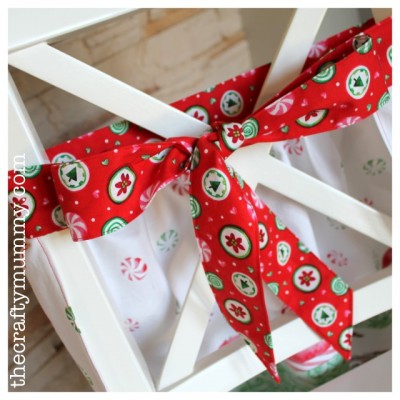 Christmas apron red bow