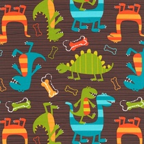 flannel dinosaur fabric wrapped in fabric