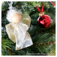 ribbon bead angel Christmas ornament