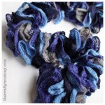 ruffle scarf blue grey