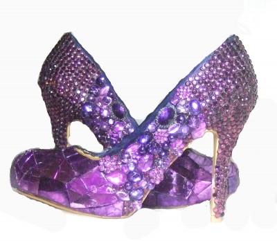shoes purple beaded Etsy