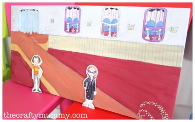 paper doll runway painting